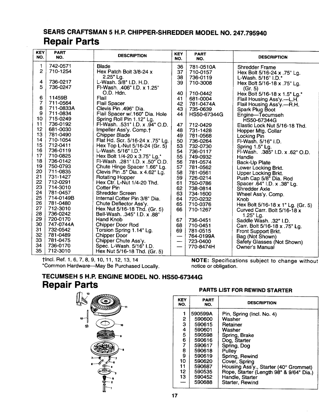 Craftsman 247.79594 manual 