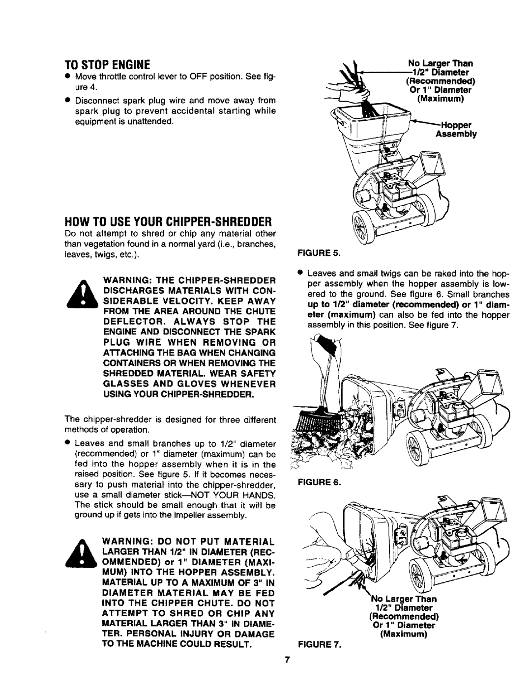 Craftsman 247.795940 manual To Stop Engine, How To Use Your Chipper-Shredder 
