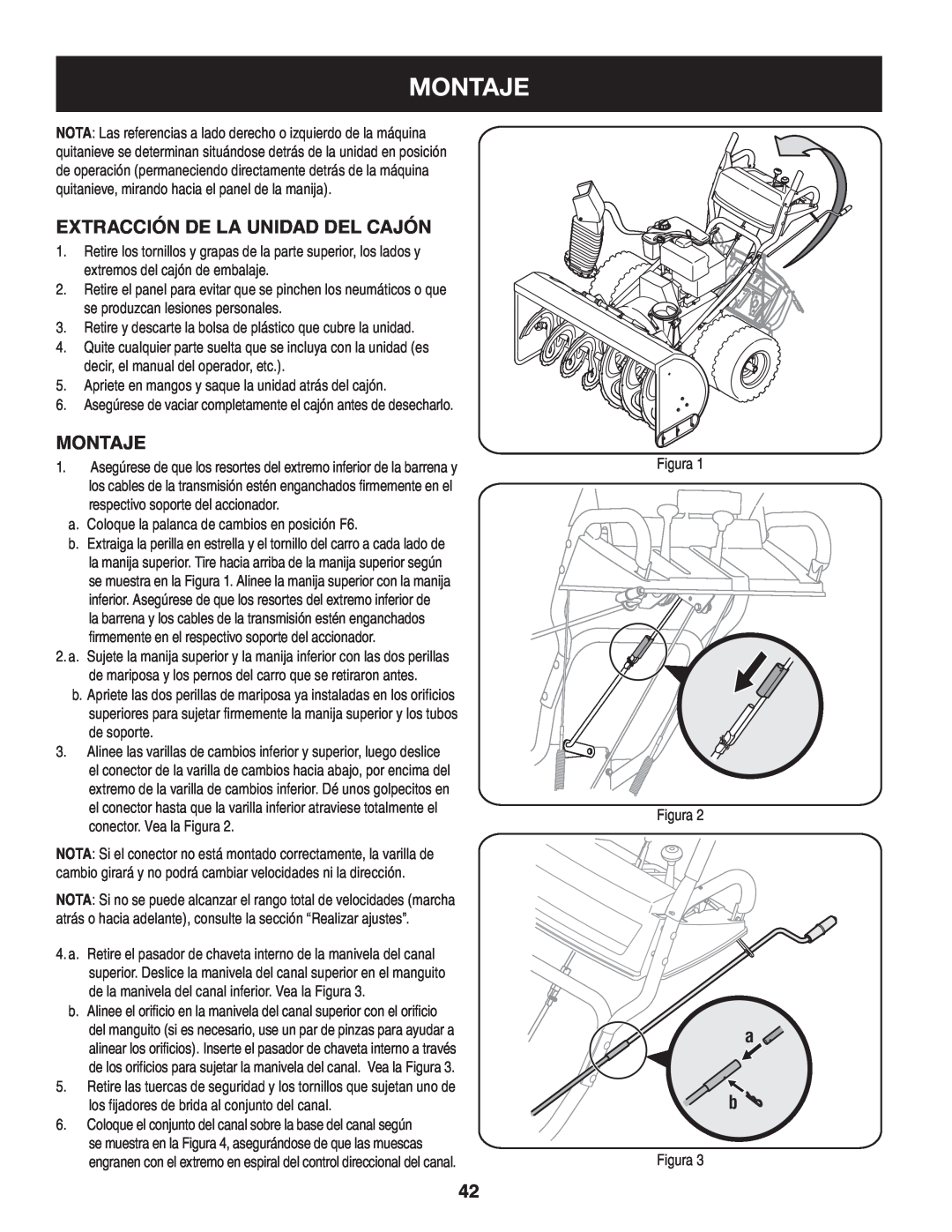 Craftsman 247.88045 manual Montaje, Extracción de la unidad del cajón, montaje 