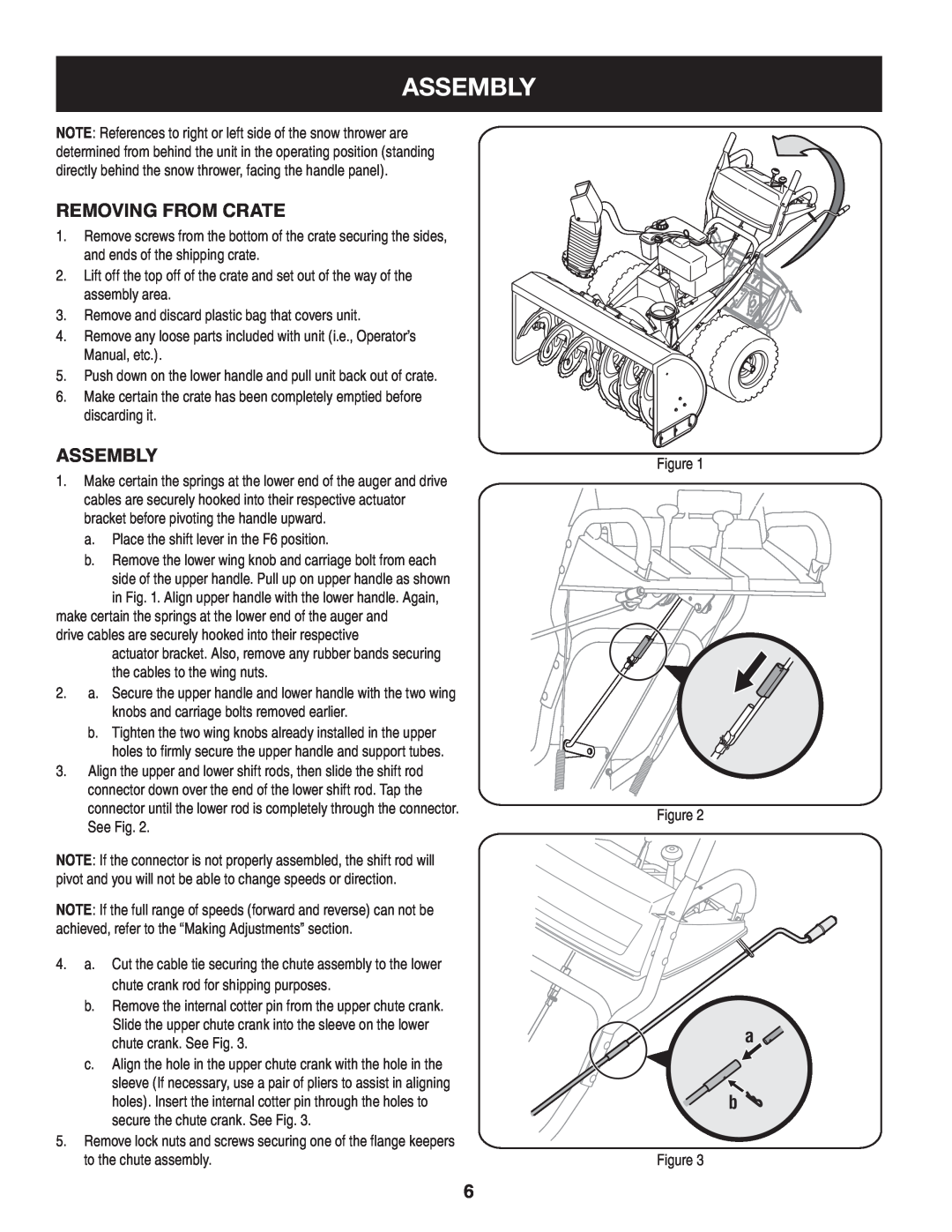 Craftsman 247.88045 manual Assembly, Removing From Crate, assembly 