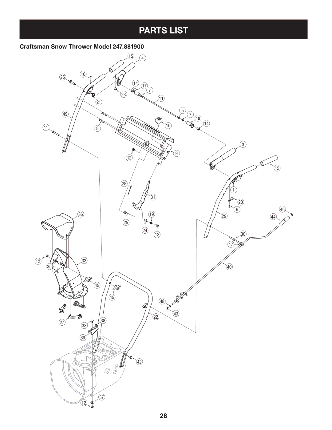 Craftsman 247.8819 operating instructions 418 1232 