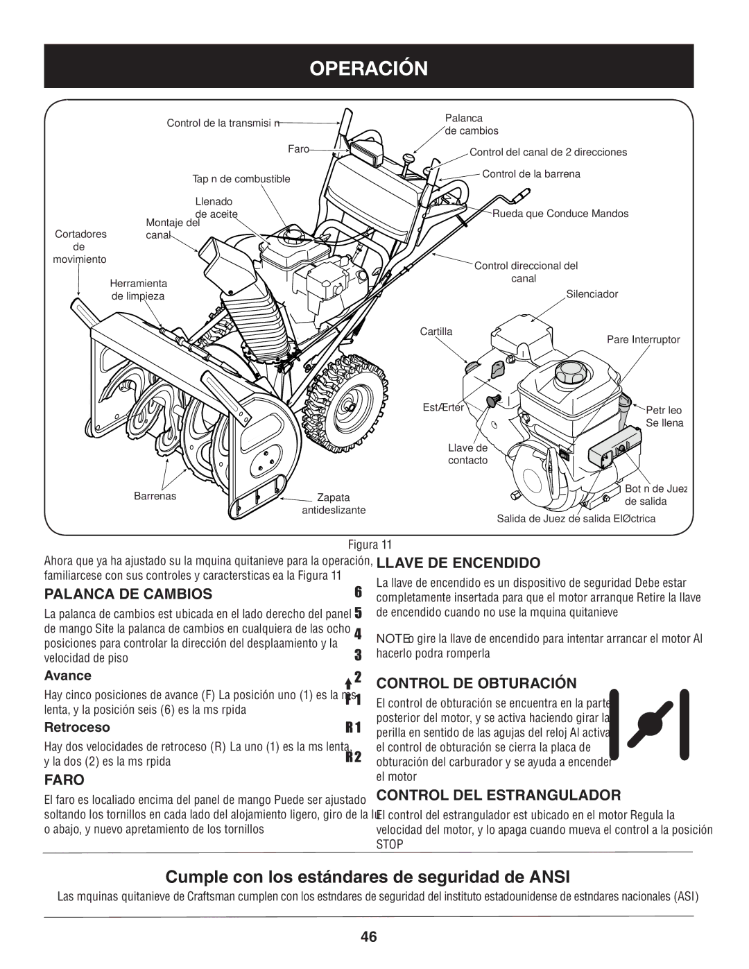 Craftsman 247.88833 manual Operación 