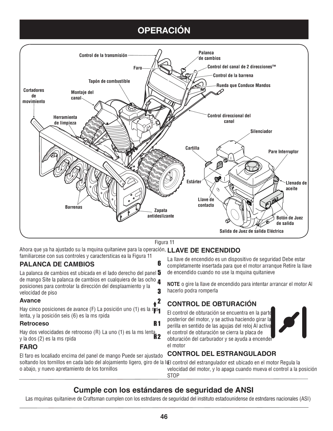 Craftsman 247.88845 manual Operación 