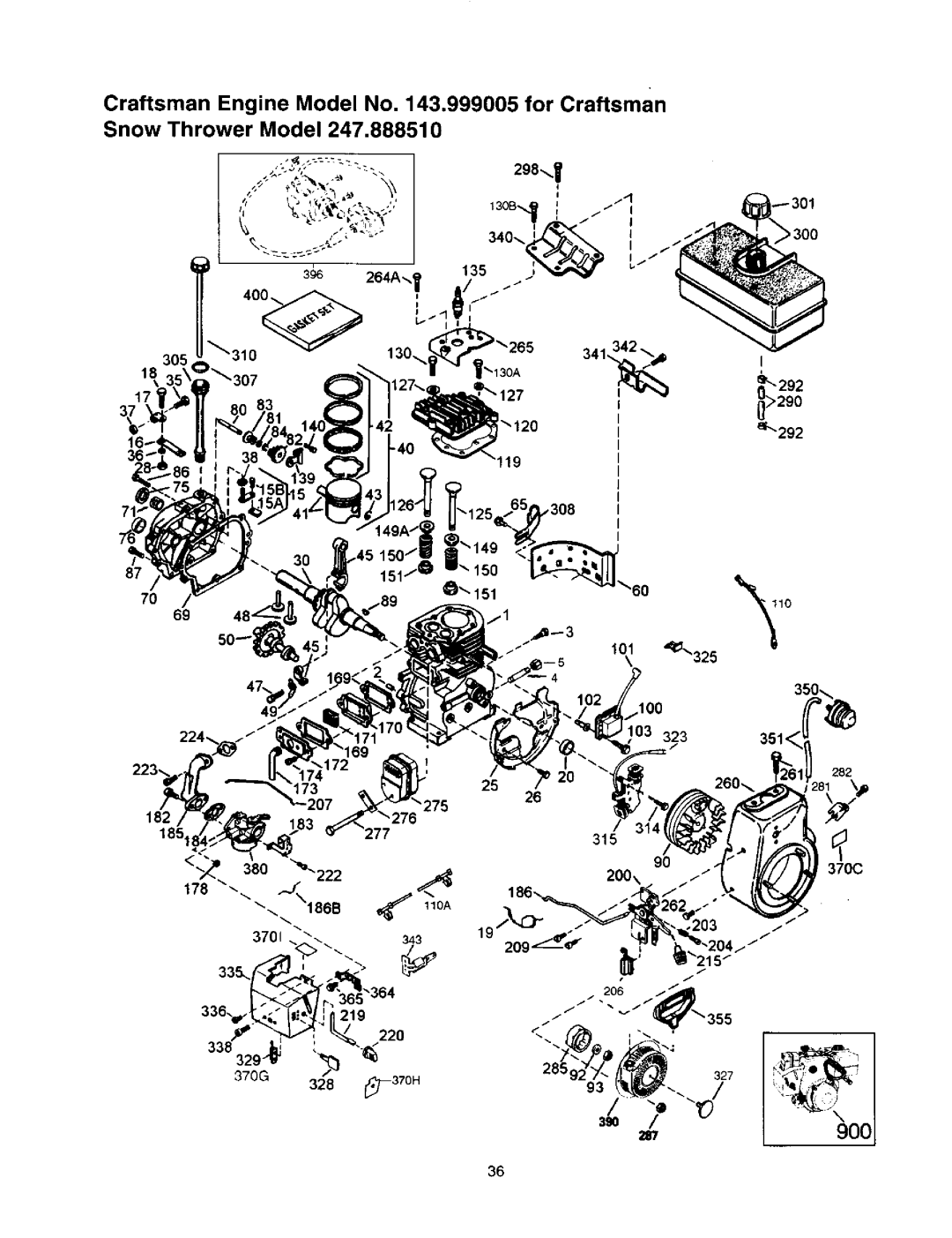 Craftsman 247.88851 owner manual 305, 100 224, 315, 219//1 3t0G 