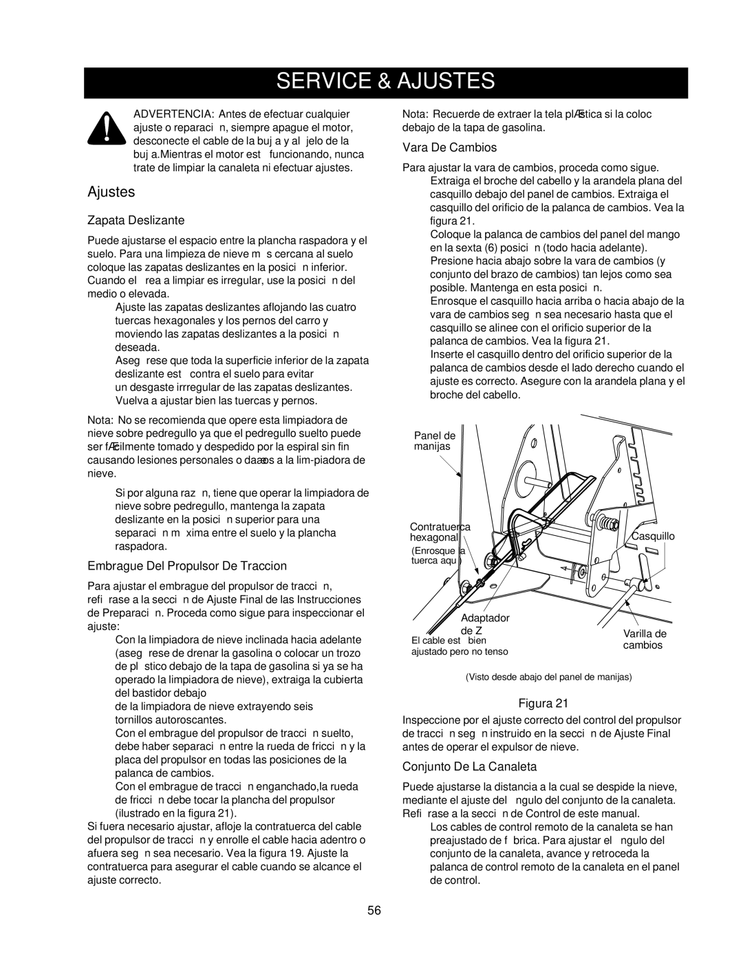 Craftsman 247.88853 owner manual Service & Ajustes 