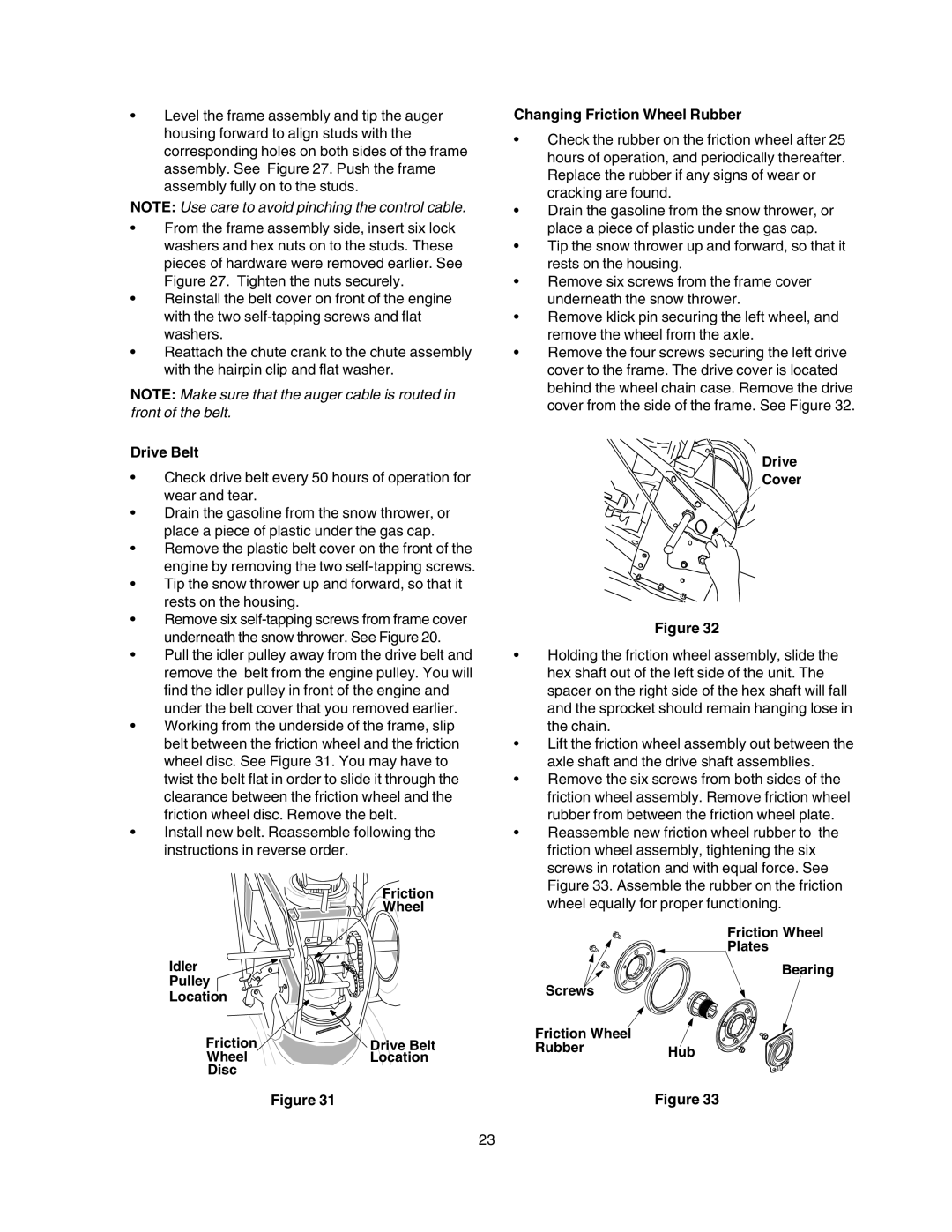 Craftsman 247.88854 Changing Friction Wheel Rubber, Friction Wheel Idler Pulley Location Drive Belt Disc, Drive Cover 