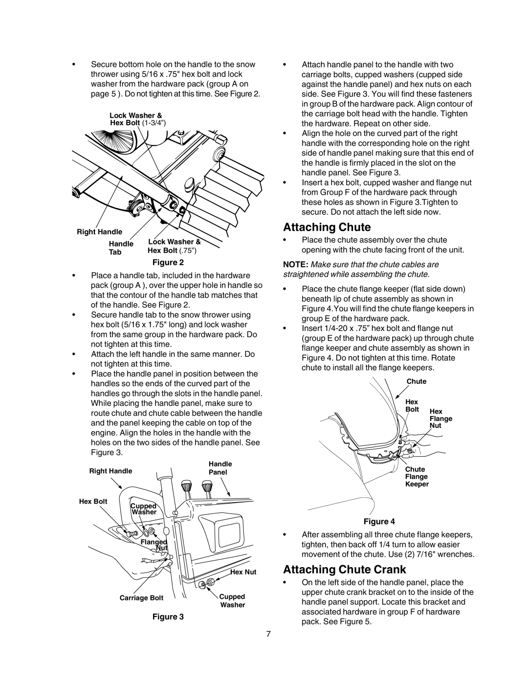 Craftsman 247.88855 owner manual Attaching Chute Crank 