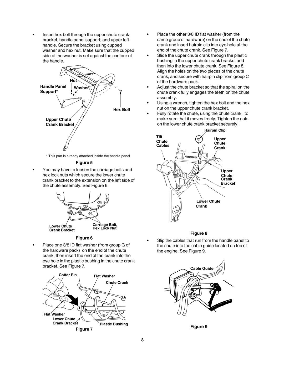 Craftsman 247.88855 owner manual Nut 