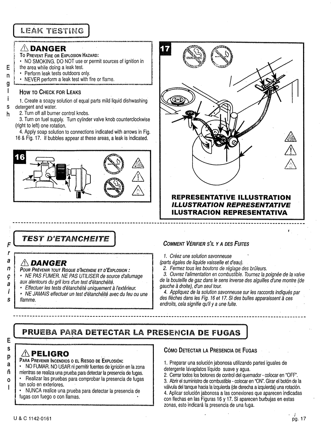 Craftsman 258.1240100 manual Prueba Para Detectar LA Presenciade Fugas Peligro, How Tocheckforleaks 