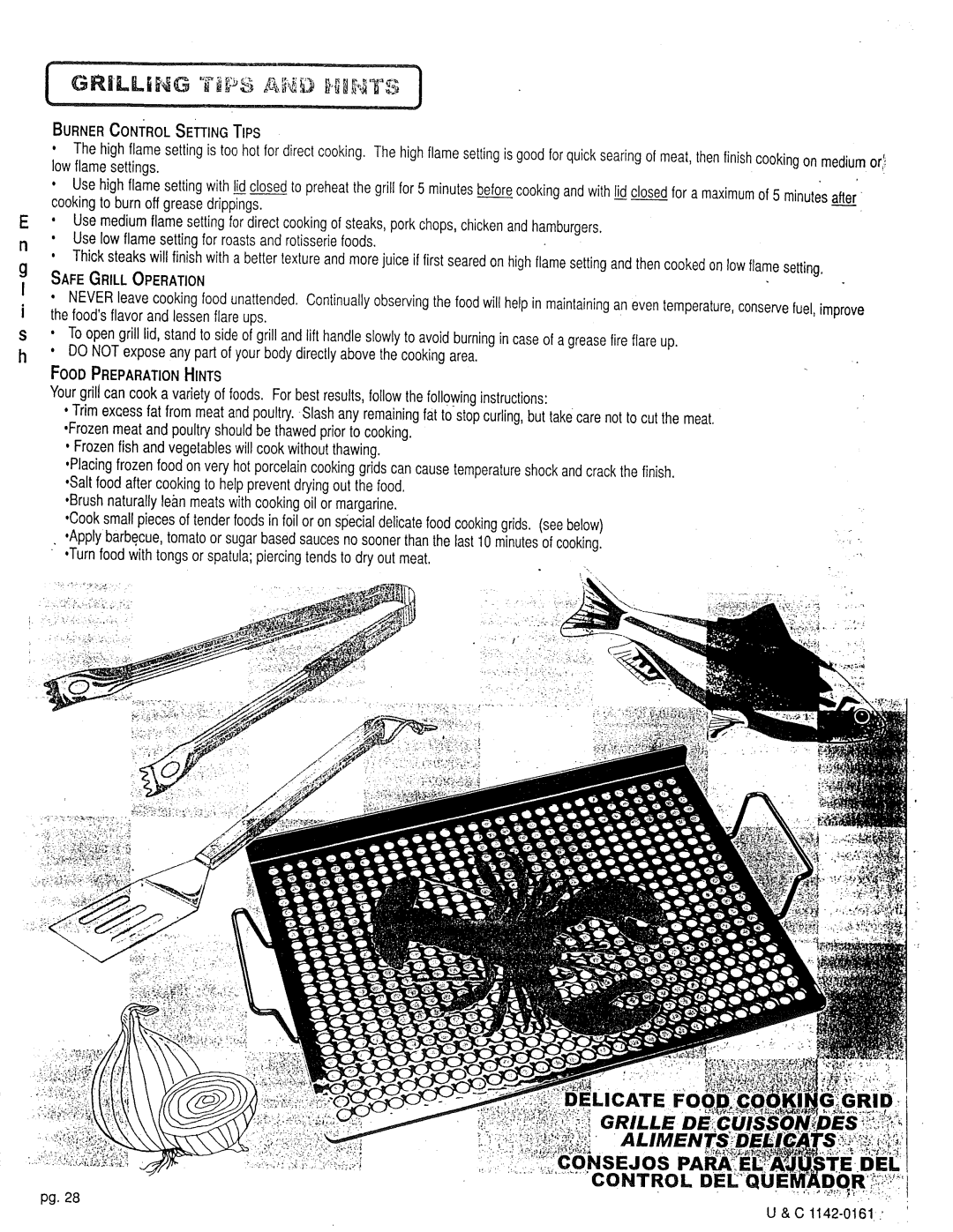 Craftsman 258.1240100 manual Burnercontrolsettingtips, Safegrill Operation 