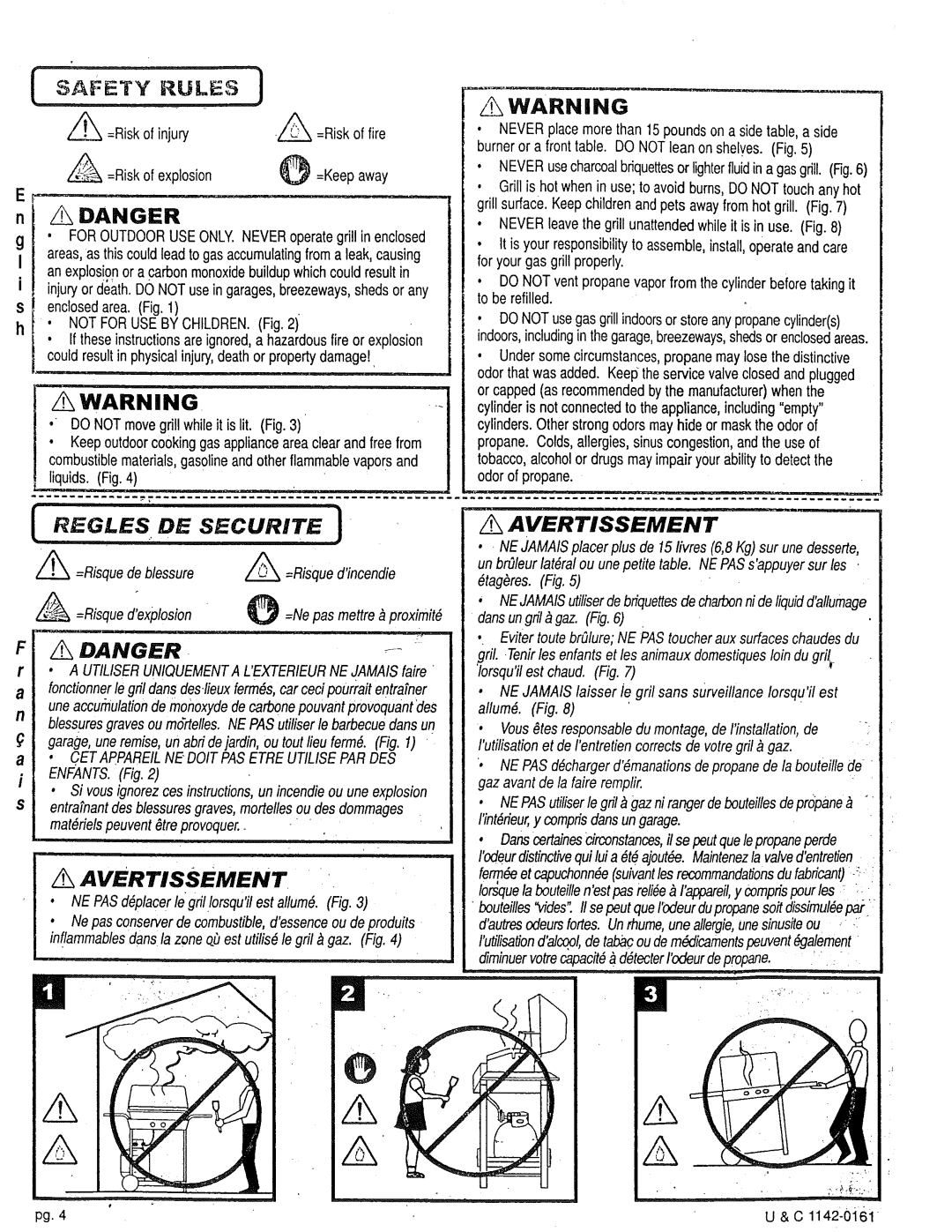 Craftsman 258.1240100 manual Regles DE, Avertissement 