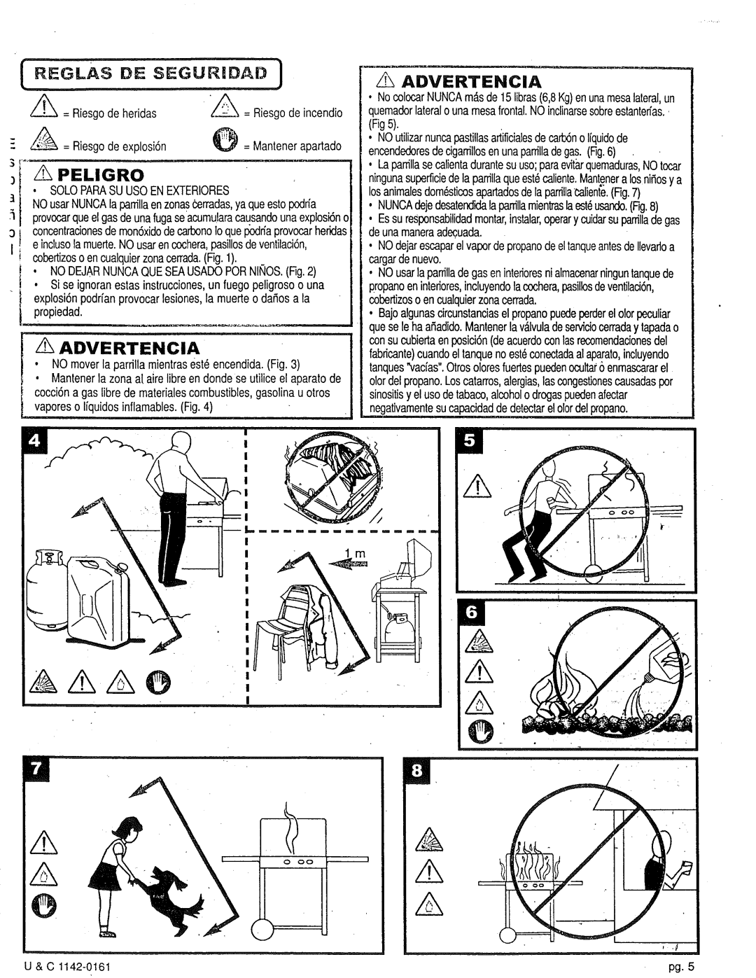 Craftsman 258.1240100 manual Peligro, Iik Advertencia, Riesgode heridas 