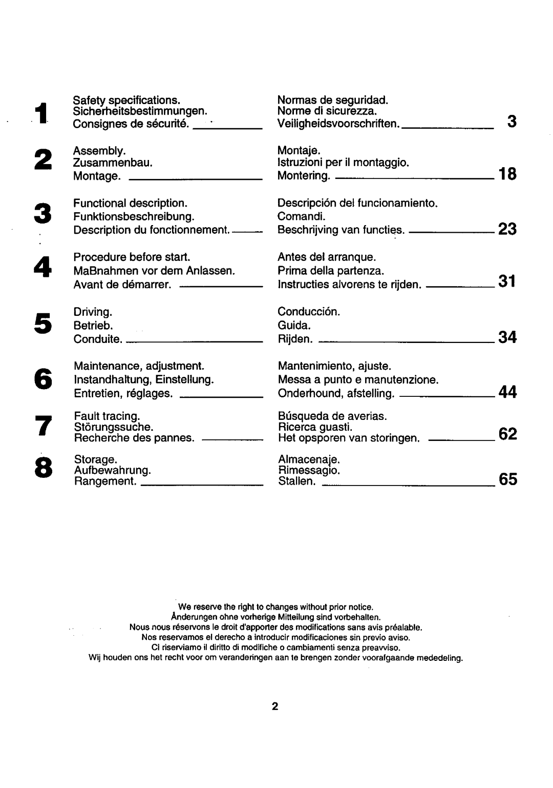 Craftsman 25949 Functional description Funktionsbeschreibung, Betrieb, Normas de seguridad Norme di sicurezza, Guida 