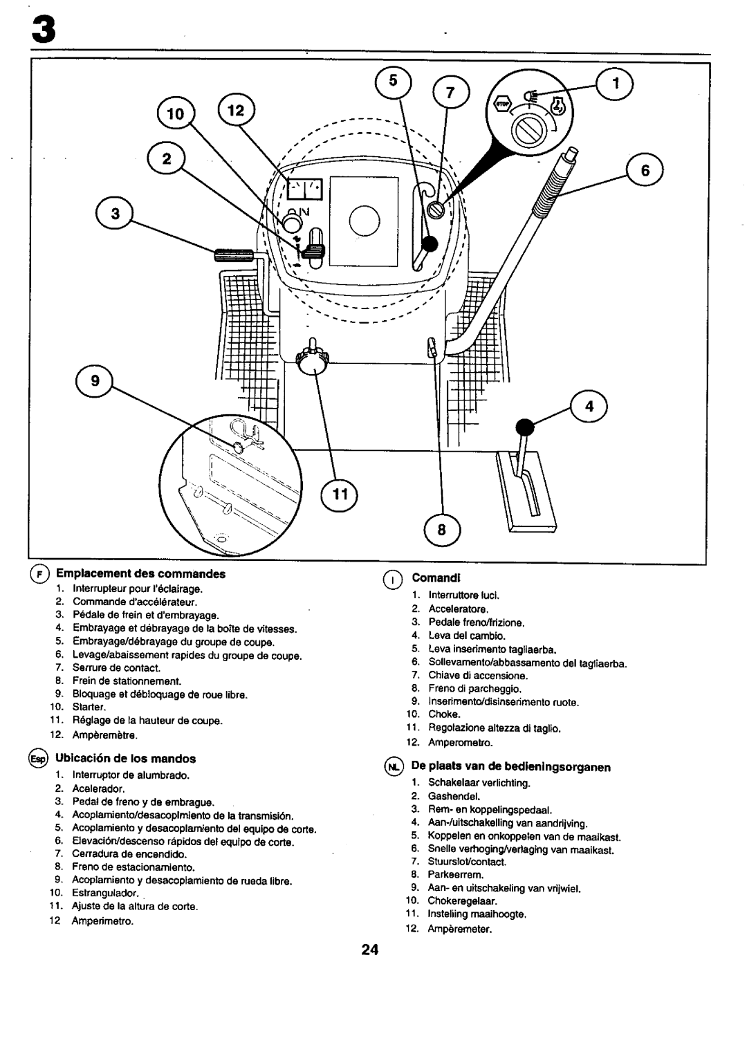 Craftsman 25949 instruction manual Estrangulador Ajuste de la altura de corte 