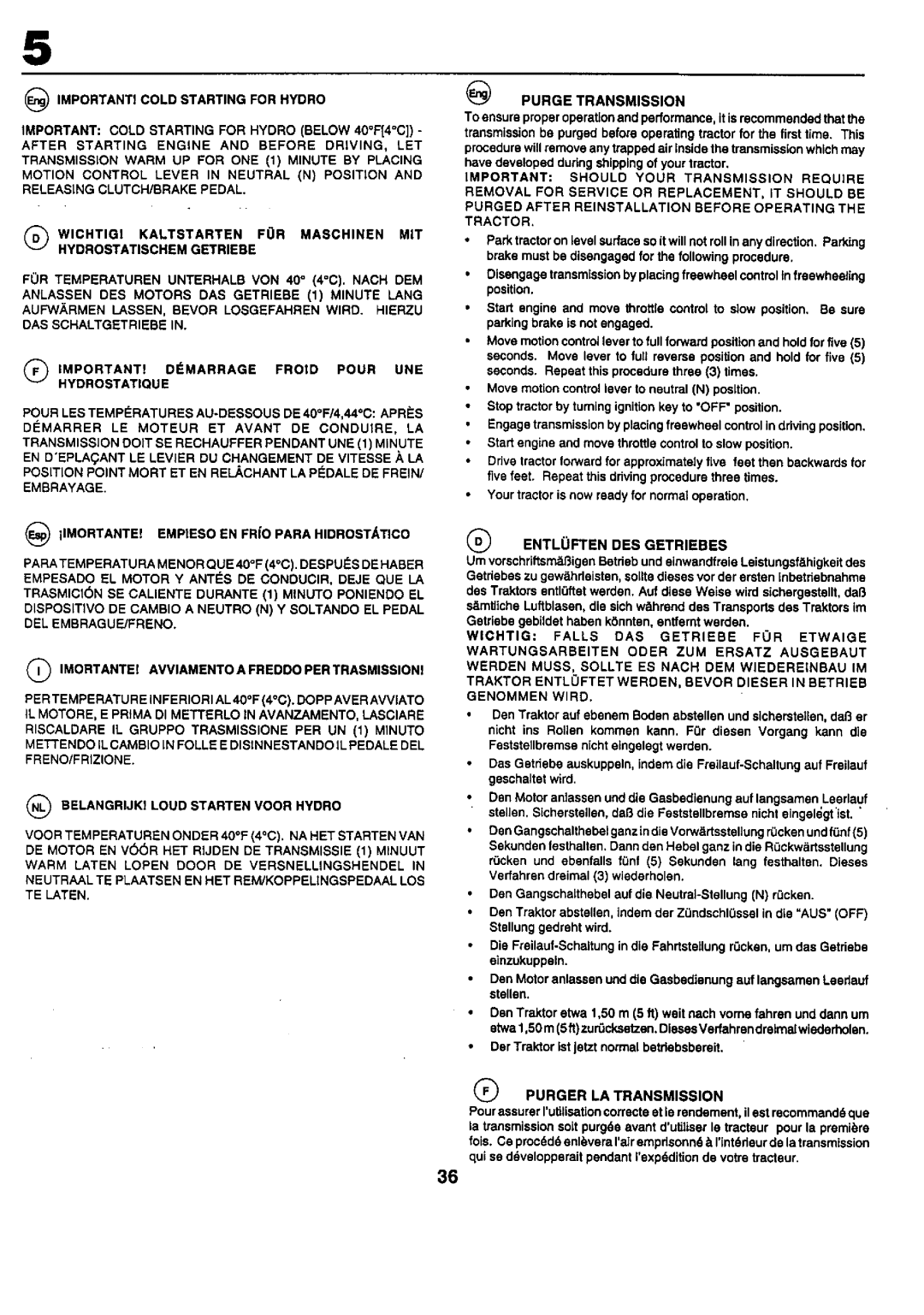 Craftsman 25949 instruction manual Yourtractoris now readyfor normaloperation, DsrTraktor IstJetztnormalbstdsbsbereit 