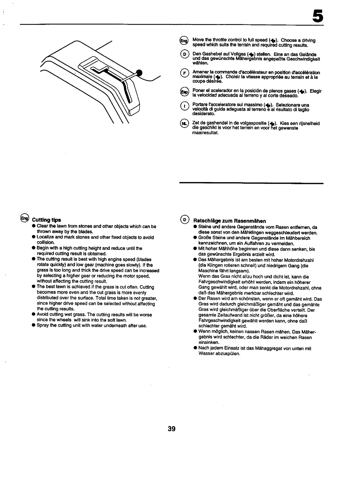 Craftsman 25949 instruction manual Spraythe cuttingunitwith water underneathafteruse 