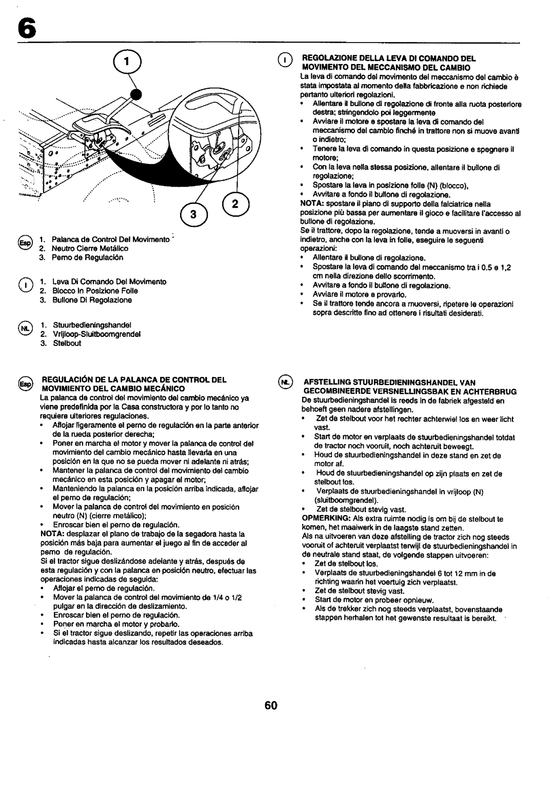 Craftsman 25949 instruction manual Gecombineerde Versnellingsbak EN Acnterbrug, Opmerking 