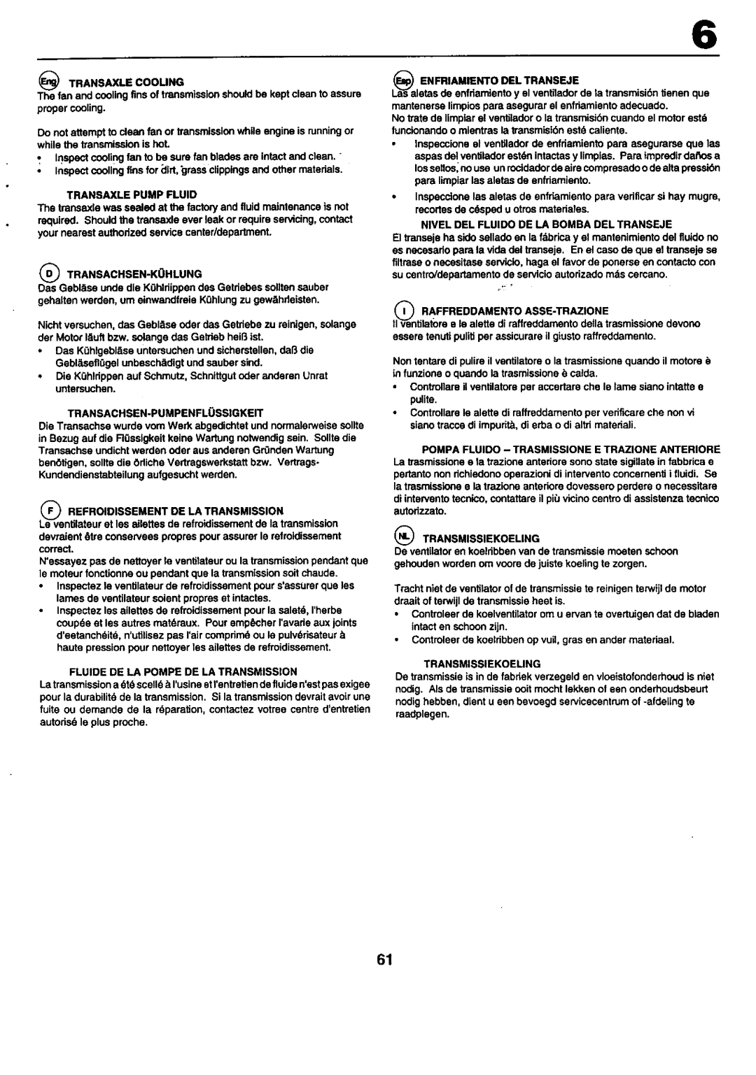 Craftsman 25949 Transaxle Cooling, Transaxle Pump Fluid, Transachsen-Kohlung, Transachsen-Pumpenflussigkeit 