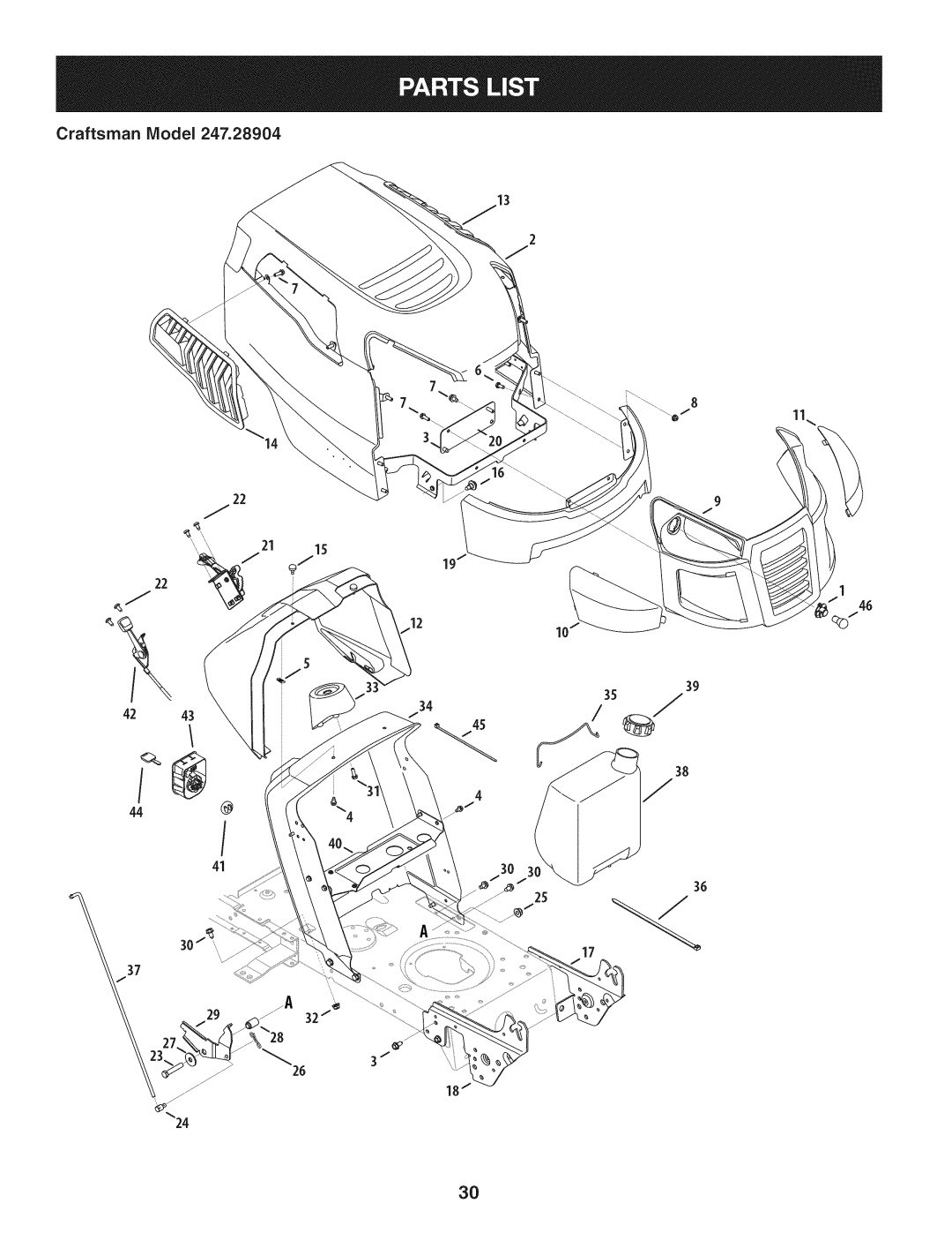 Craftsman 247.28904 manual 44 @, Craftsman IViodel 