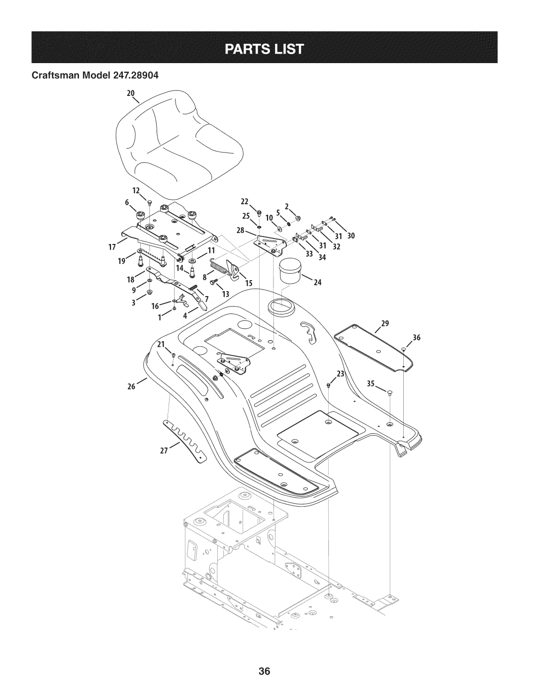 Craftsman 247.28904 manual 2S, Craftsman Model 