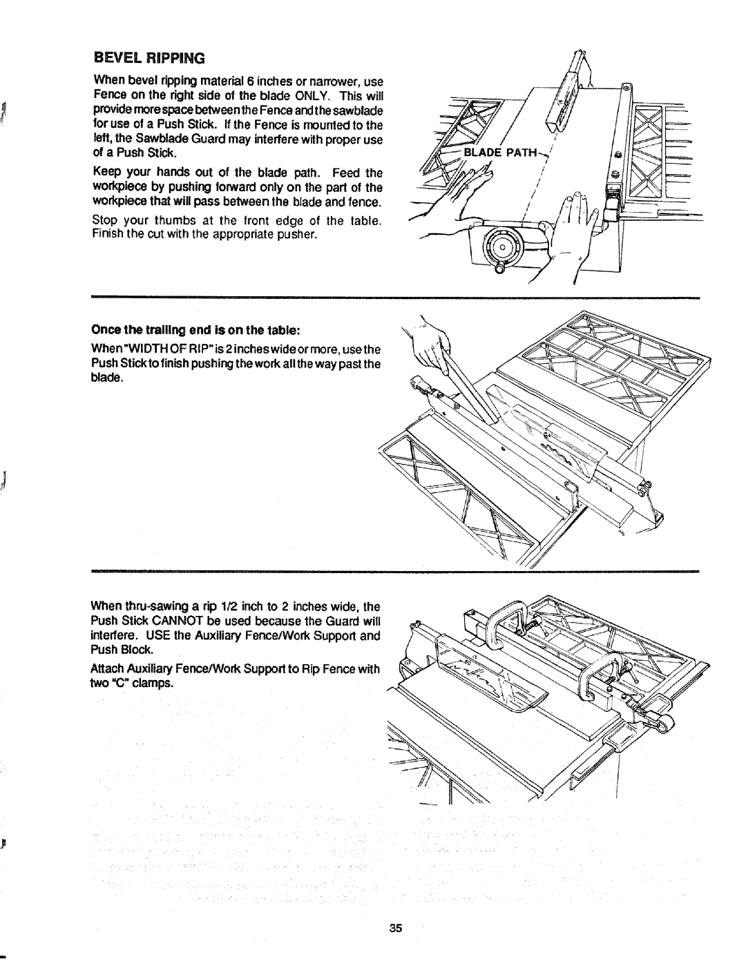 Craftsman 113.298721, 113.298761 manual Bevel RiPPiNG 