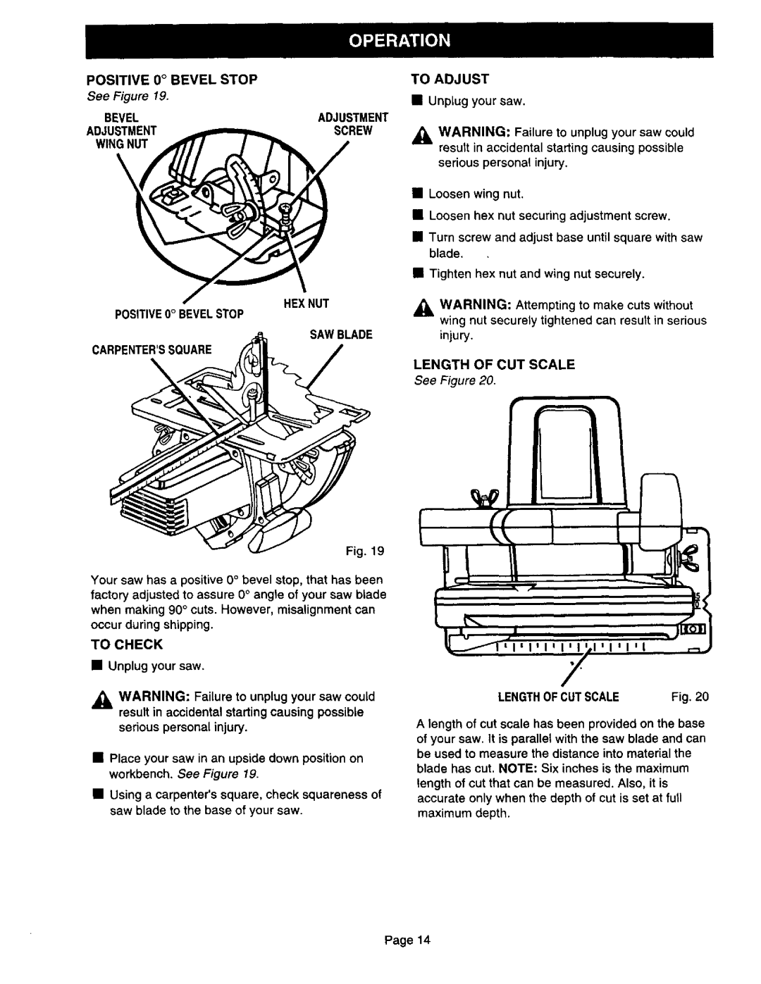 Craftsman 315.10834, 315.10833 owner manual To Adjust 