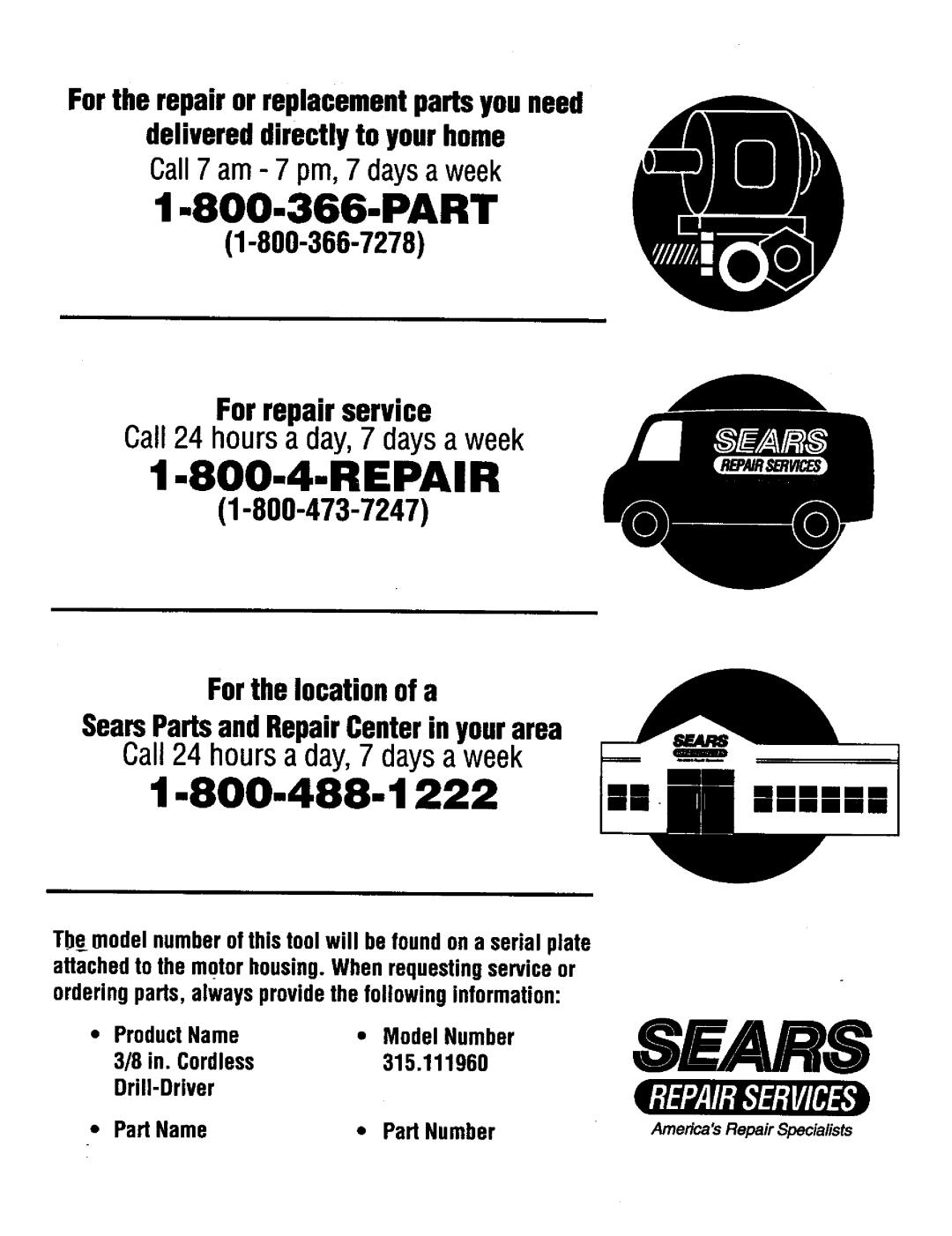 Craftsman 315.11196 owner manual Sf.Ar$ 