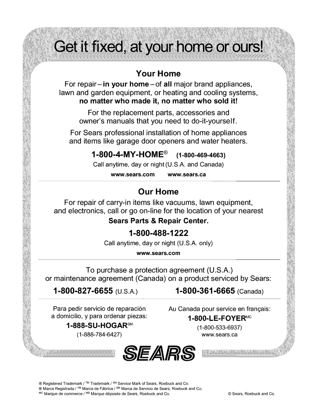 Craftsman 315.11461 operating instructions My-Home 