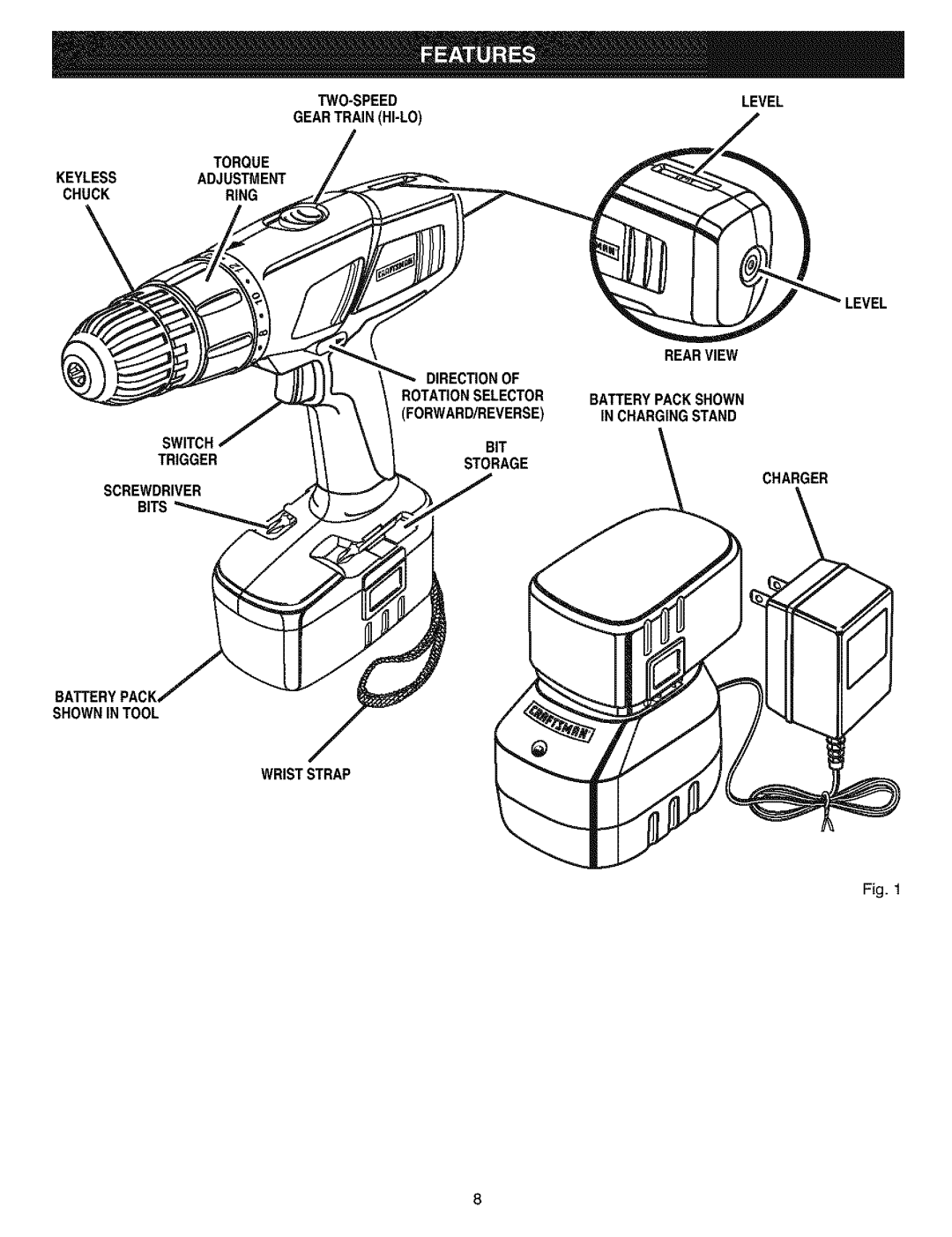 Craftsman 315.11461 operating instructions BATTERYPAq 