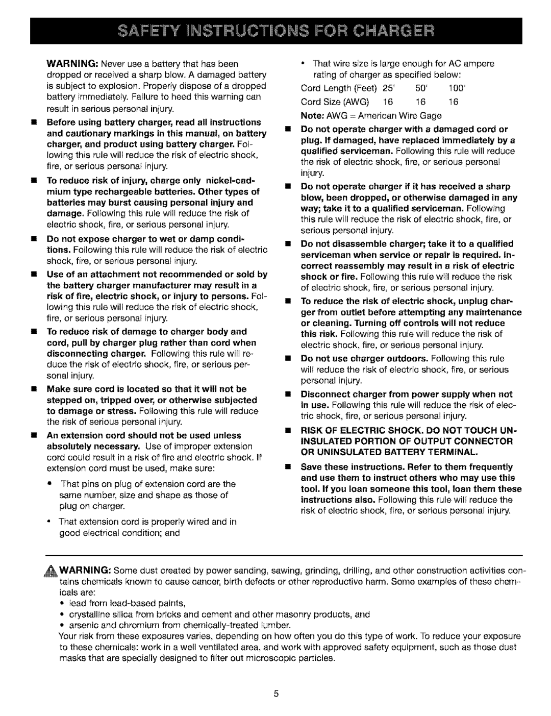 Craftsman 315.11521 manual Result in serious personal injury 