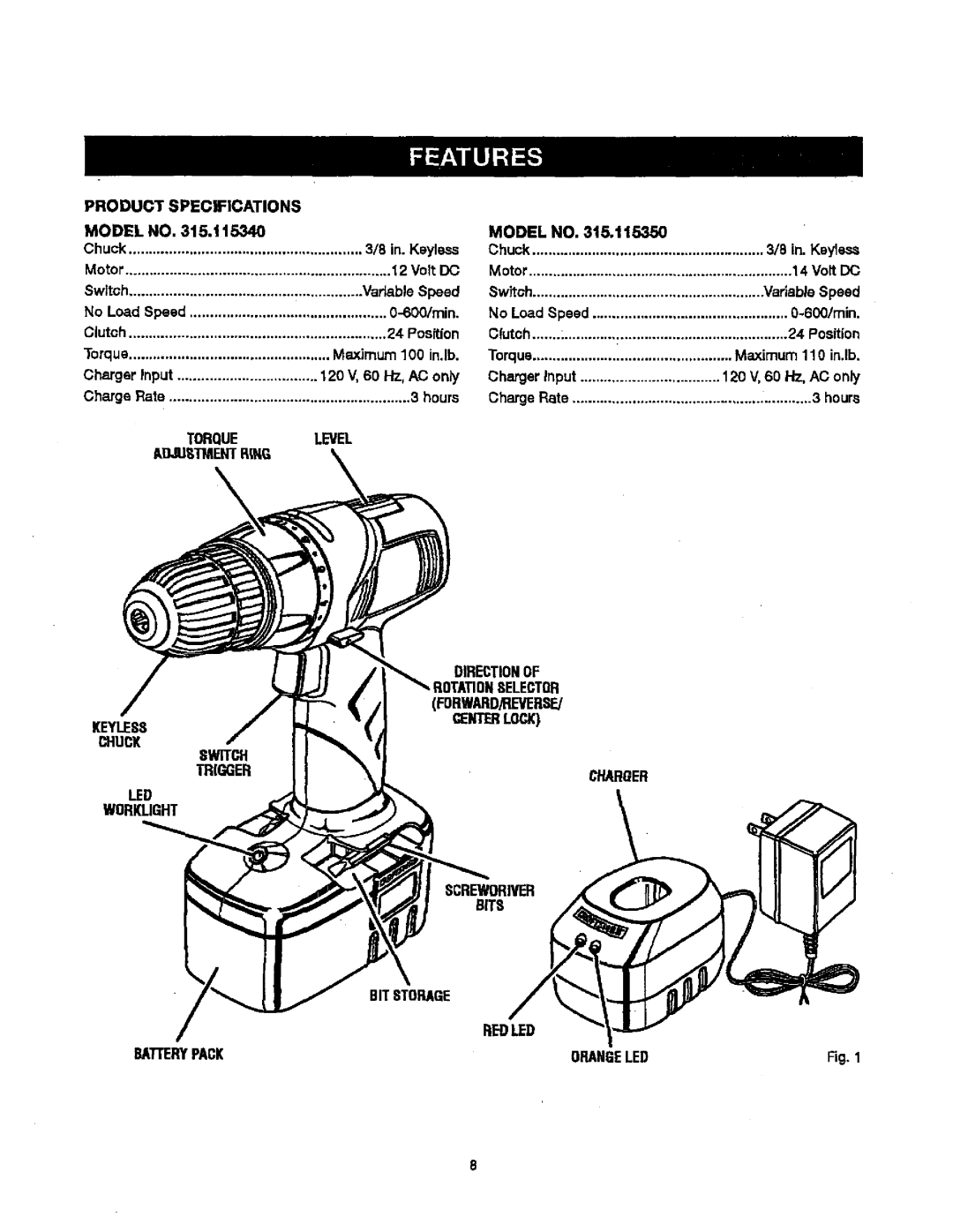 Craftsman 315.11534, 350 manual Productspecifications, Model 