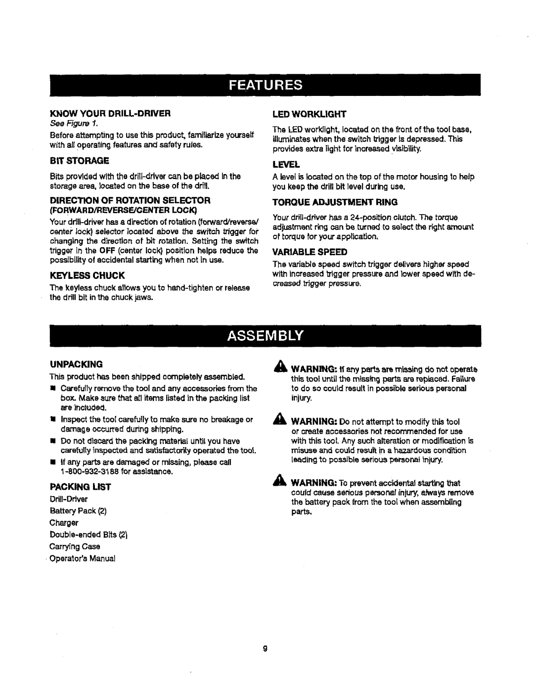 Craftsman 315.11534, 350 manual See Figure 