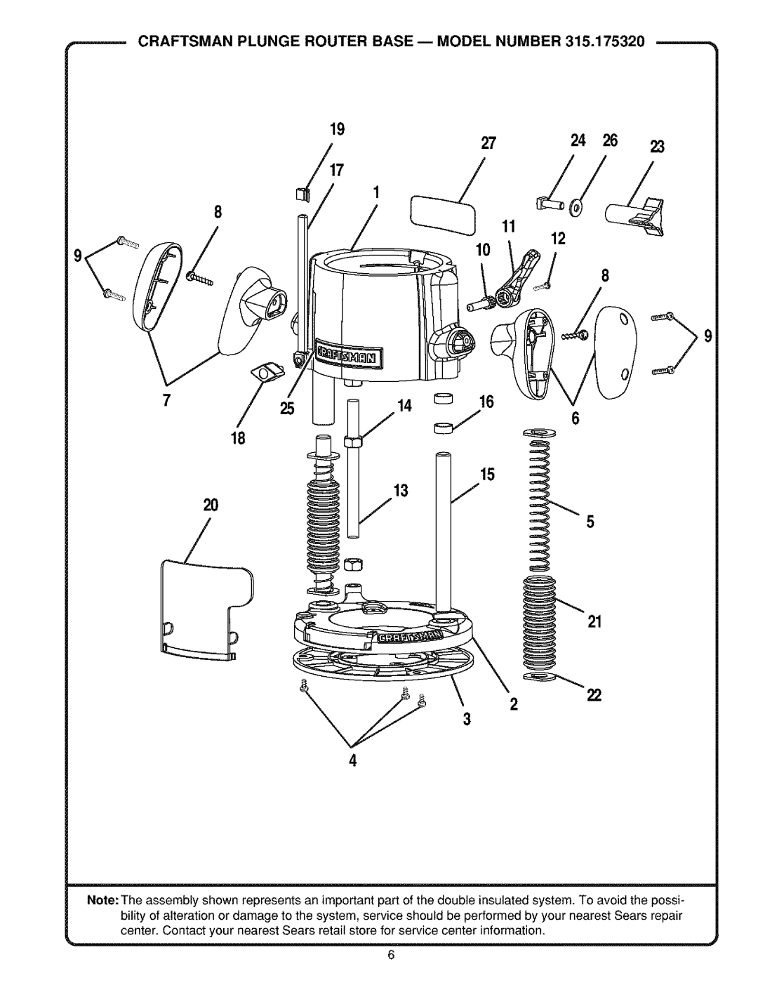 Craftsman 315.175320 operating instructions 2724 20 