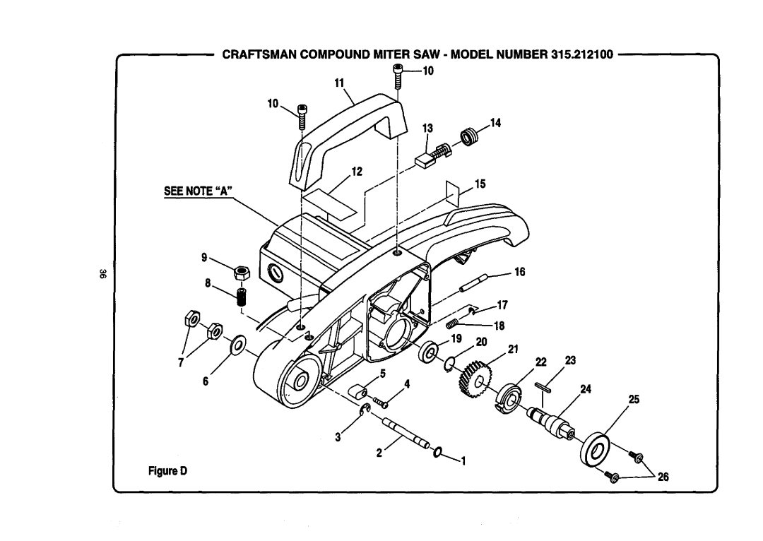 Craftsman 315.2121O0 owner manual Craftsman Compound Miter SAW Model Number Seenotea 