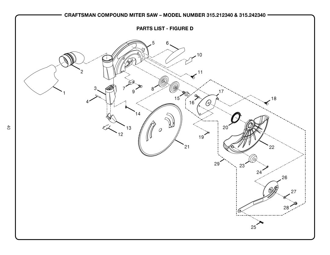 Craftsman 315.21234, 315.24234 manual 