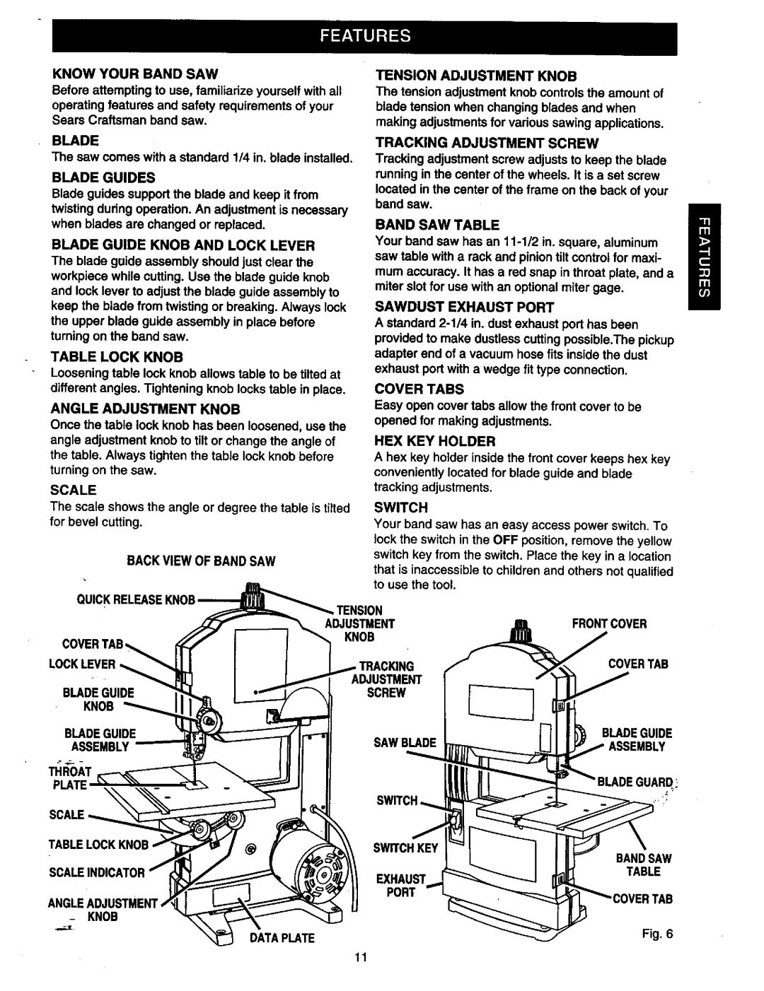 Craftsman 315.21449 owner manual Blade 