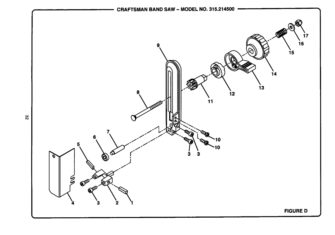 Craftsman 315.2145 owner manual Figure D 