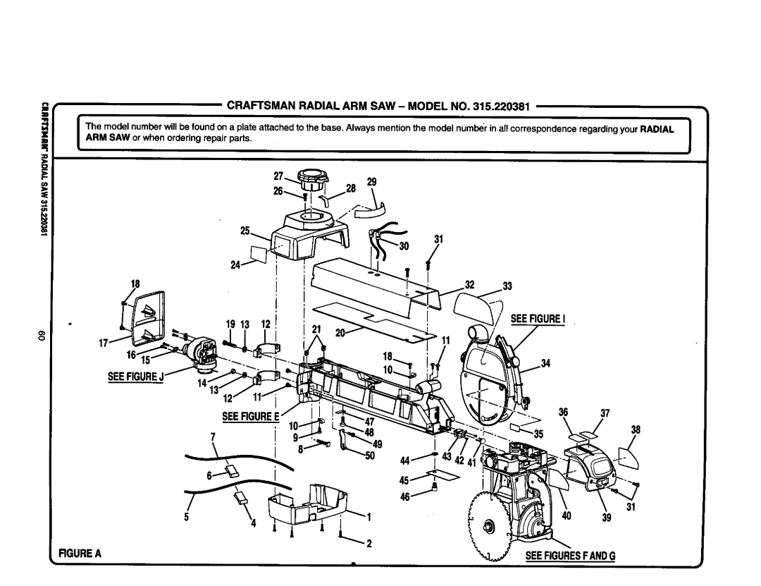 Craftsman 315.220381 owner manual Seefigure 