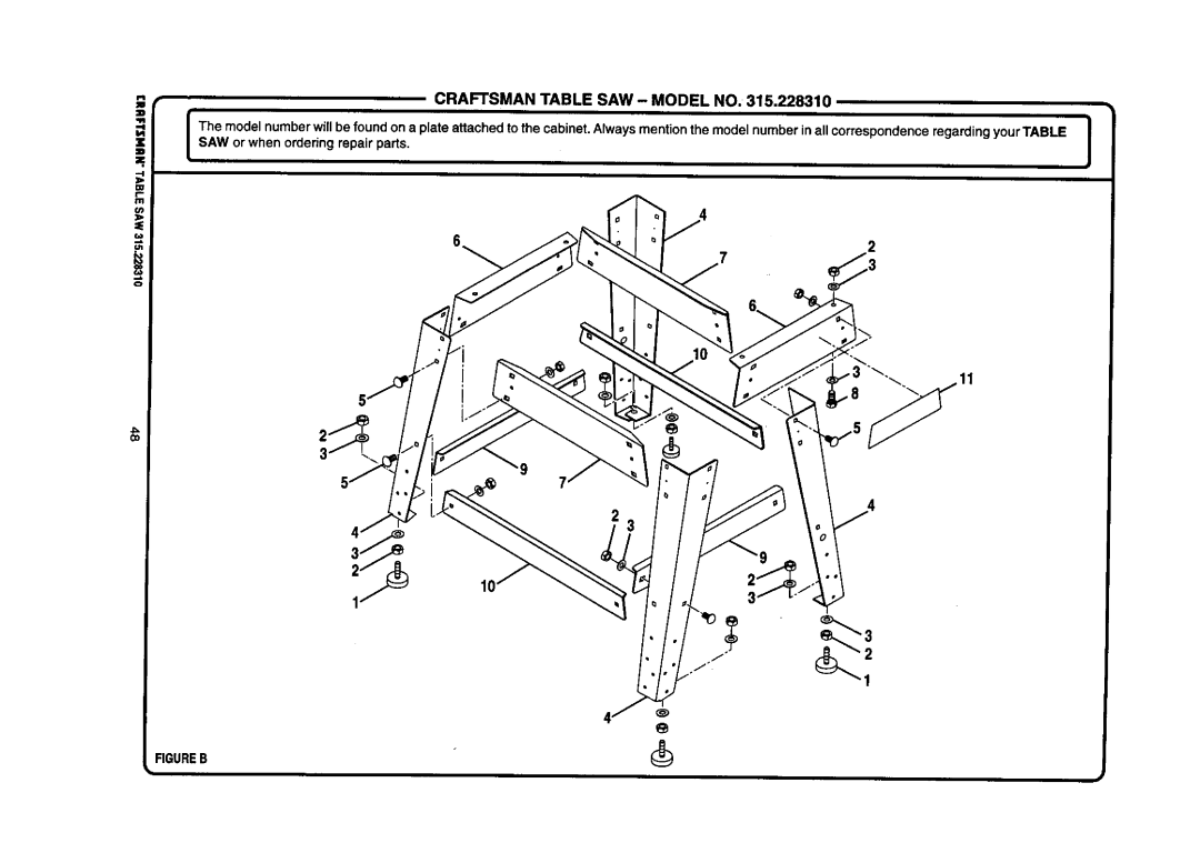 Craftsman 315.22831 owner manual Figureb 