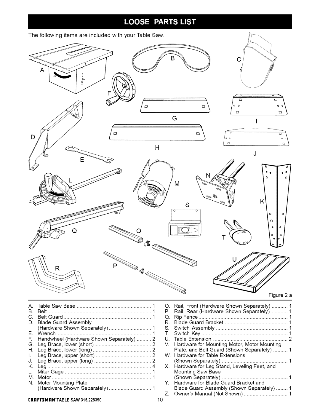 Craftsman 315.22839 owner manual Belt Guard Blade Guard Assembly Hardware 