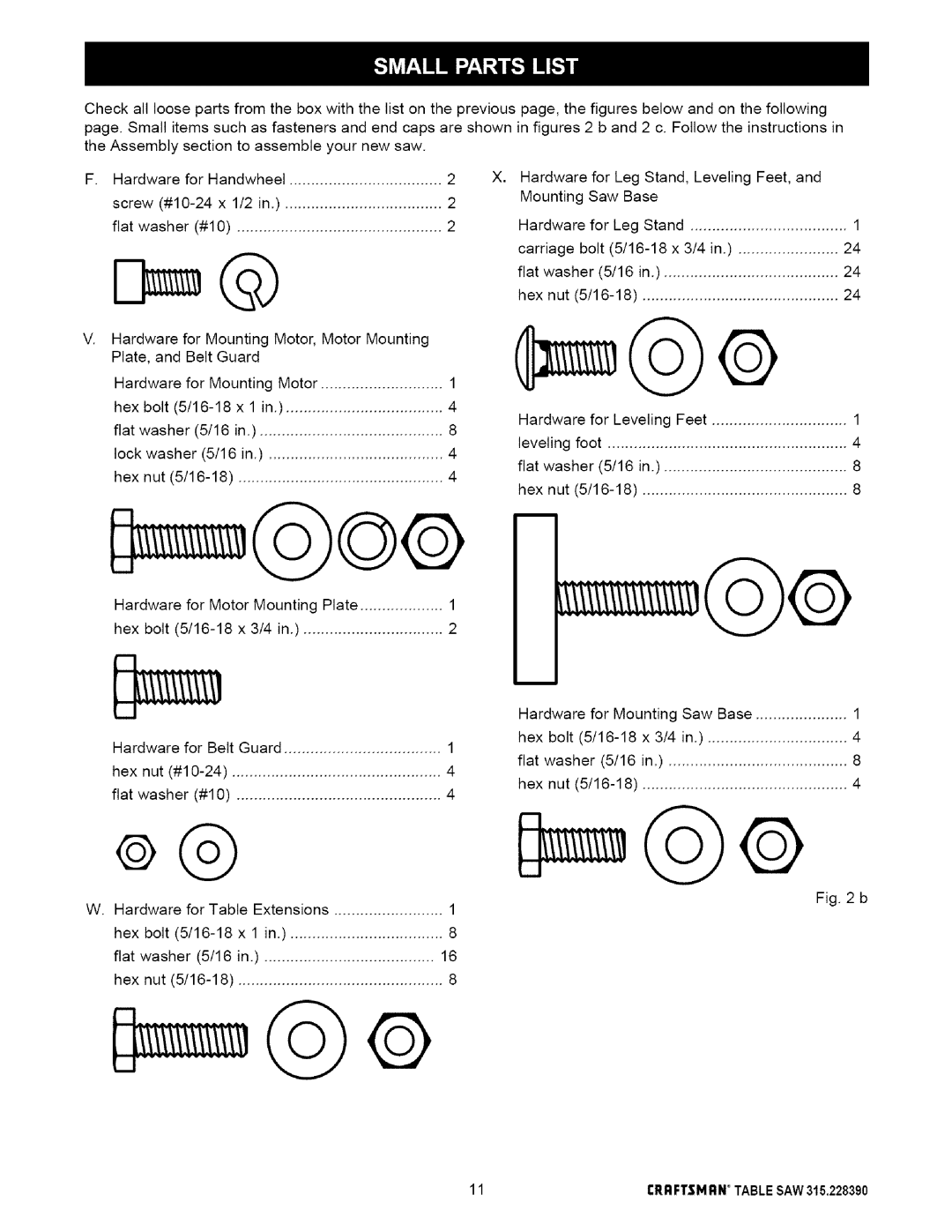 Craftsman 315.22839 owner manual Screw#10-24x 1/2in 