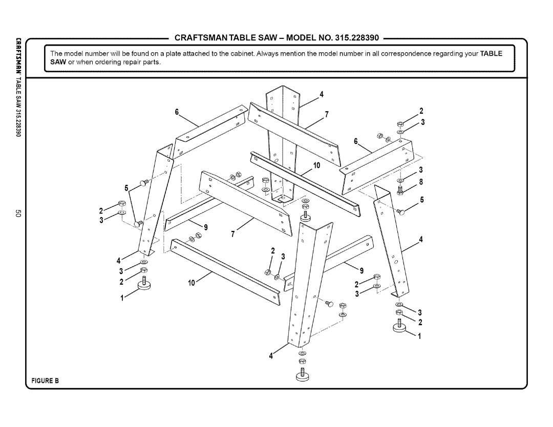 Craftsman 315.22839 owner manual Craftsman Table SAW- Model no 