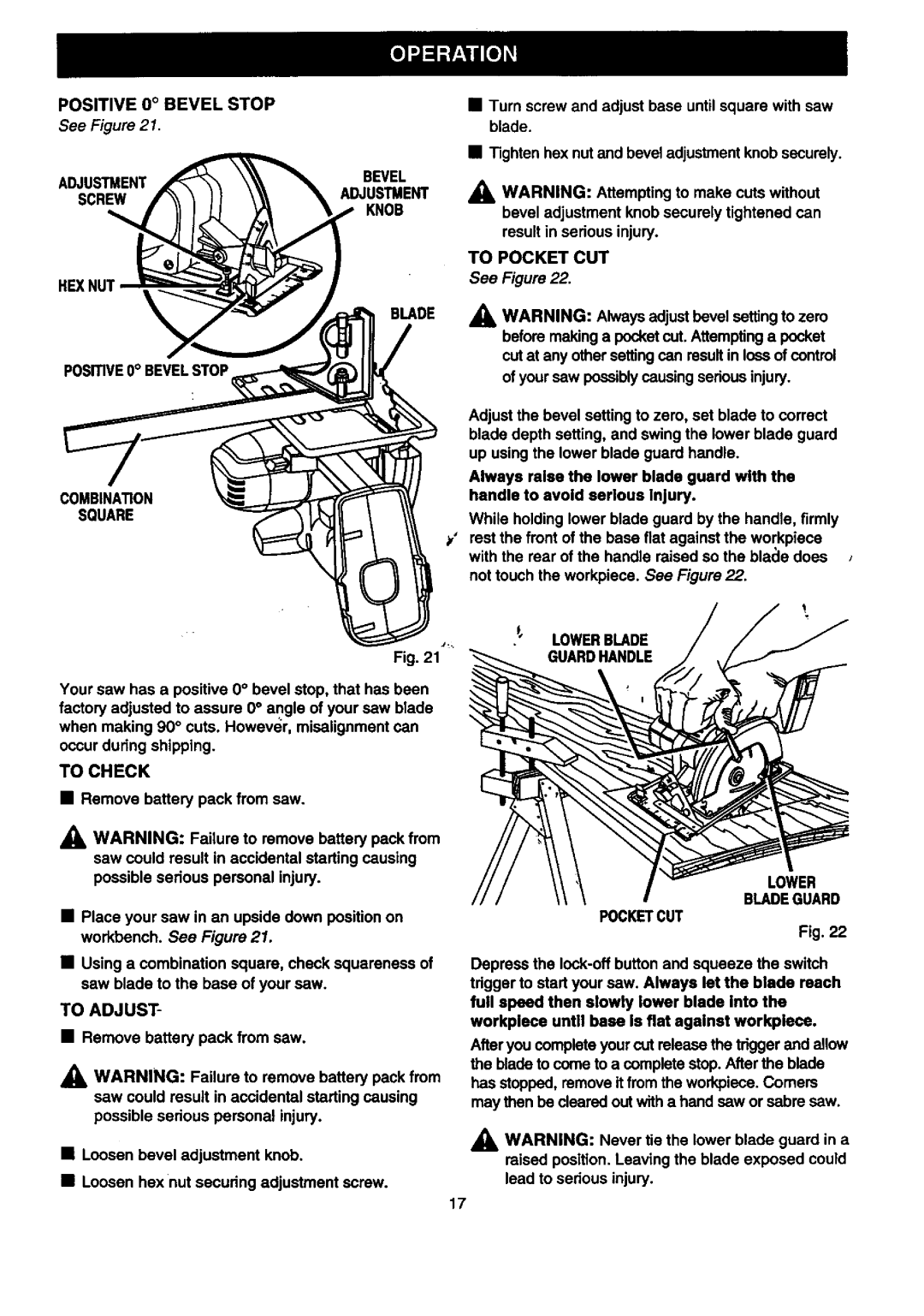 Craftsman 315.2696 owner manual To Check 