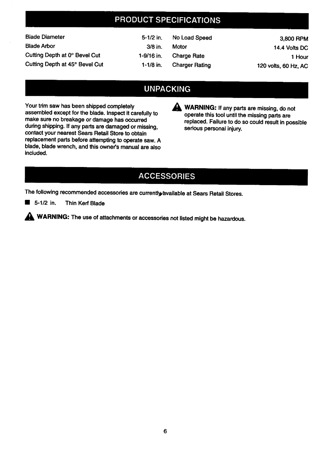 Craftsman 315.2696 owner manual 