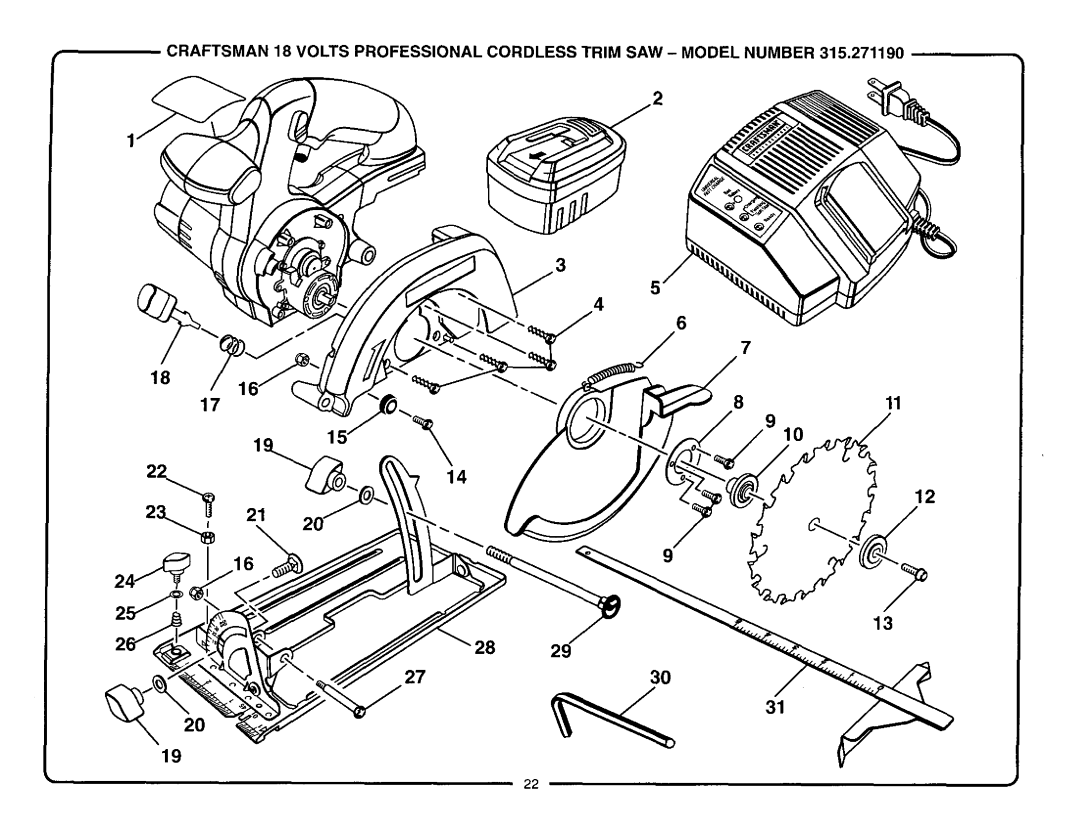 Craftsman 315.27119 owner manual 2214 273O 