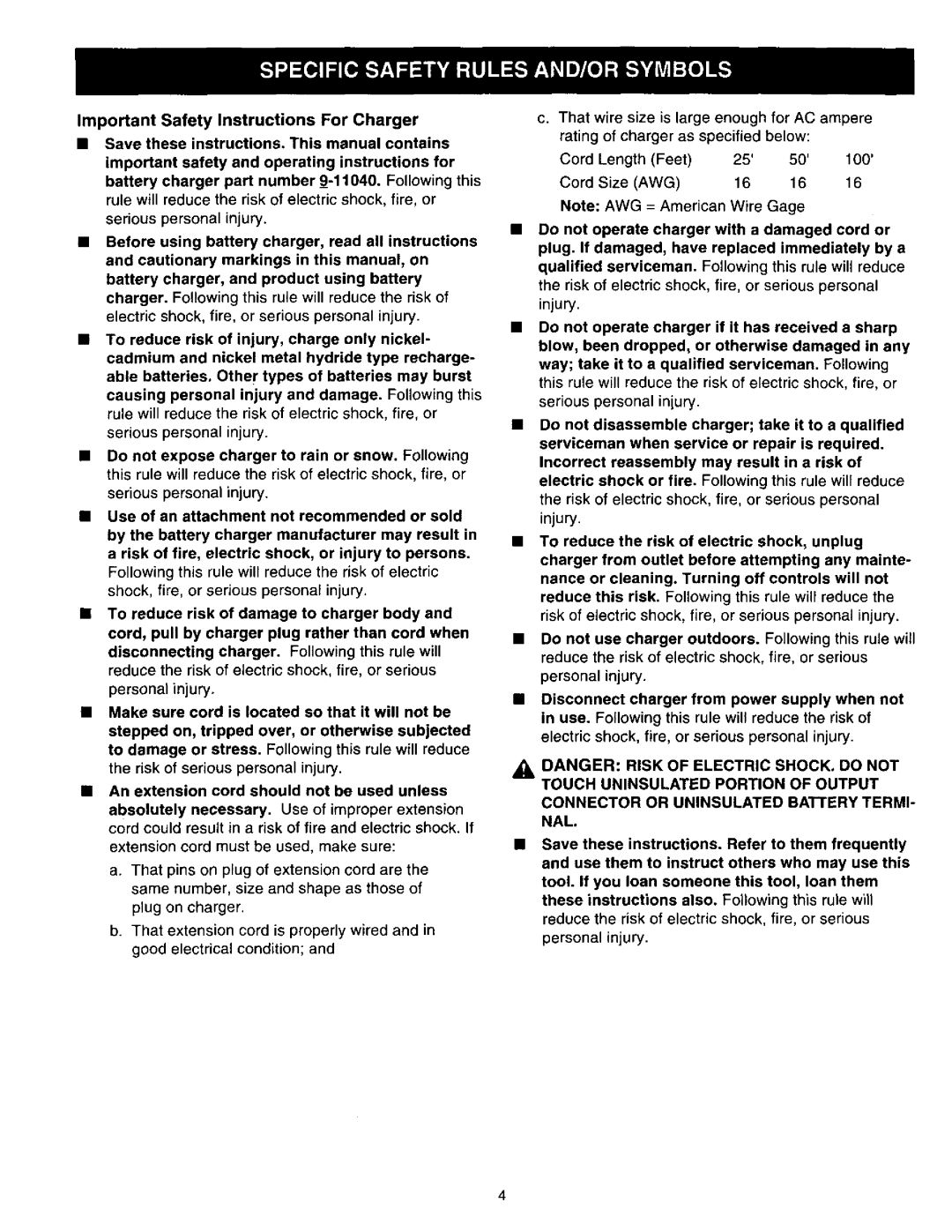 Craftsman 315.27122 owner manual 