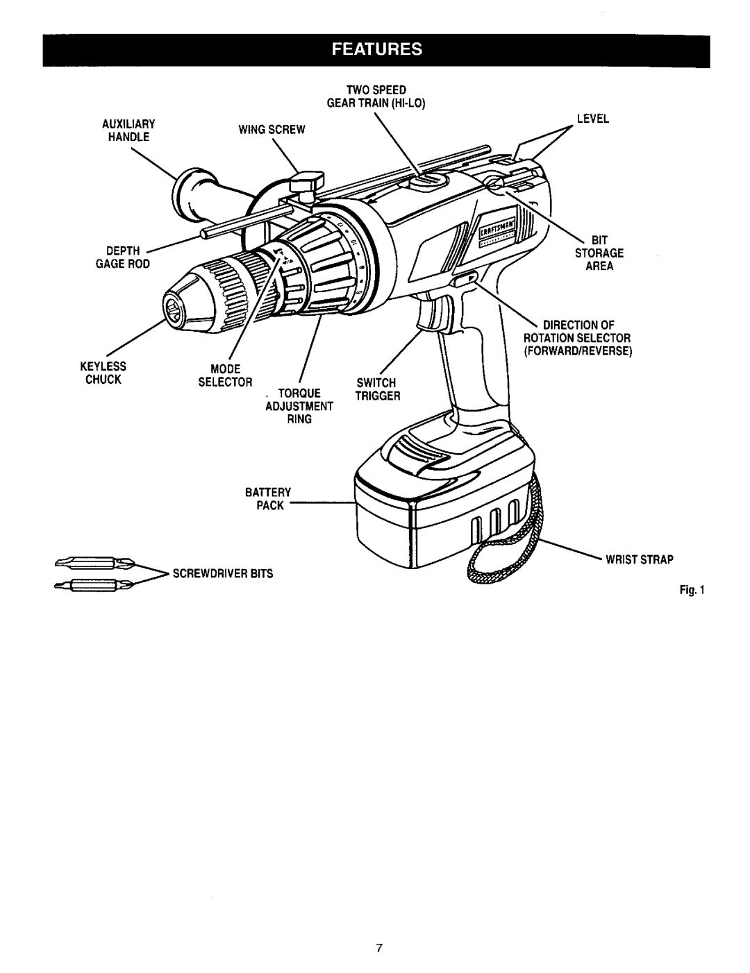 Craftsman 315.27127 owner manual Twospeed GEARTRAINHI-LO 