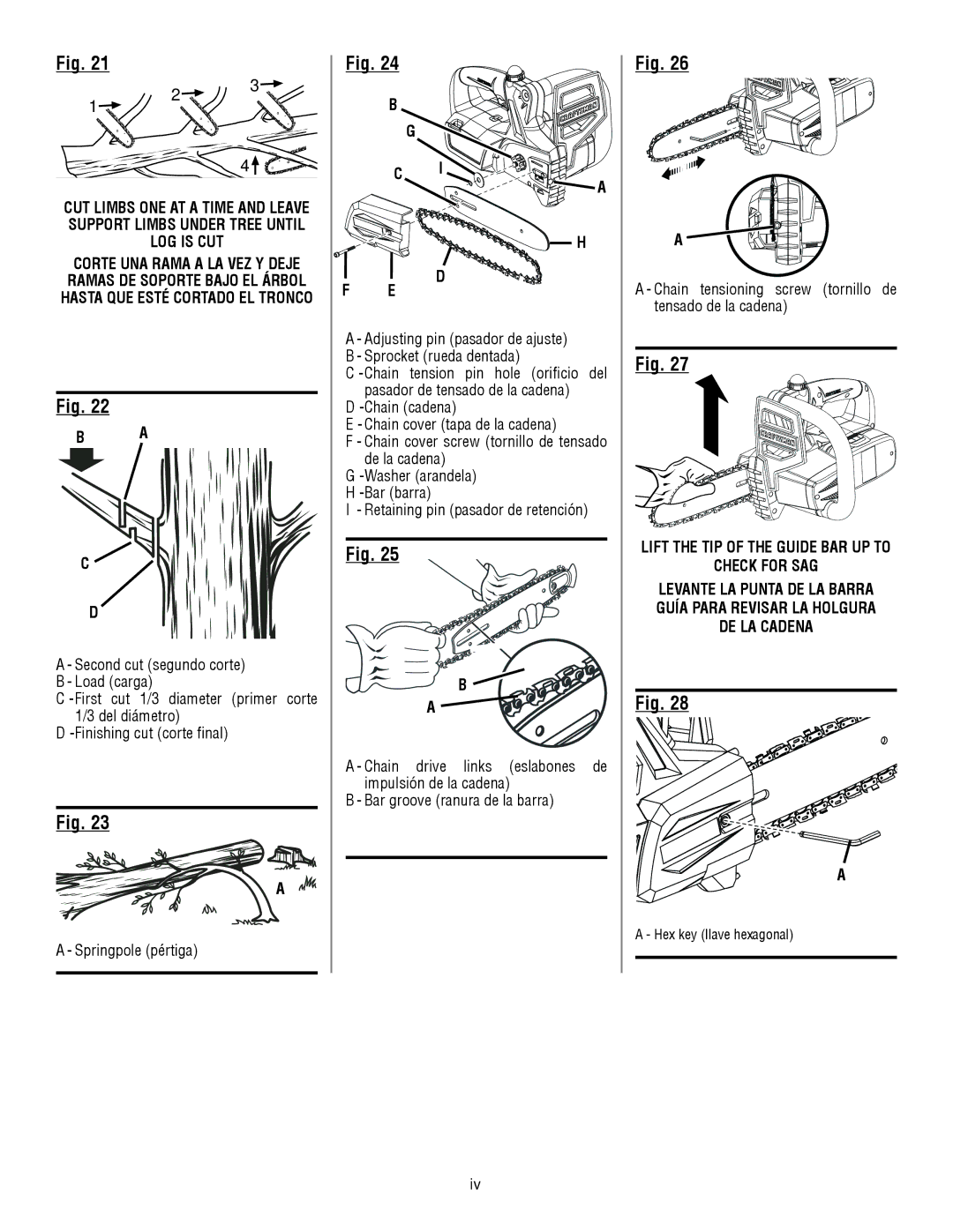 Craftsman 315.3413 manual Hex key llave hexagonal 