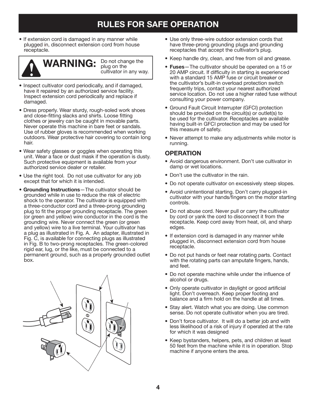 Craftsman 316.2926 manual Operation 