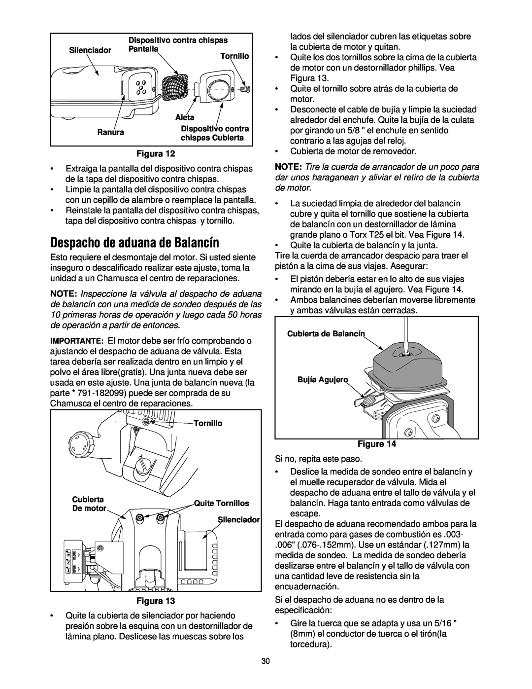 Craftsman 316.2927 manual Despacho de aduana de Balancín, Figura 